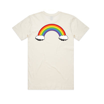 RAINBOW CLOUD TEE NATURAL
