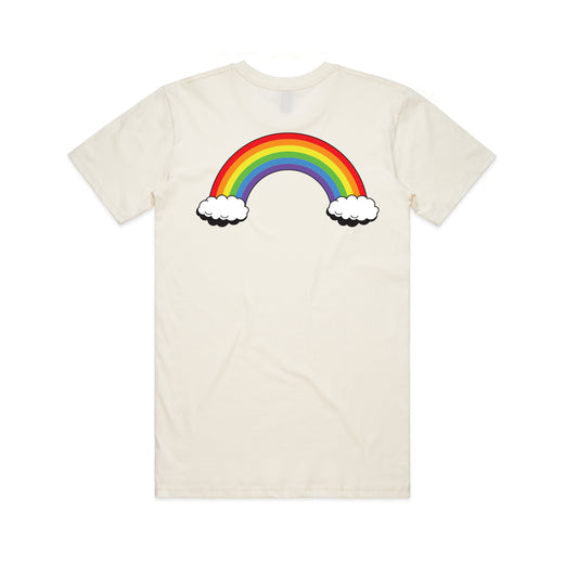 RAINBOW CLOUD TEE NATURAL