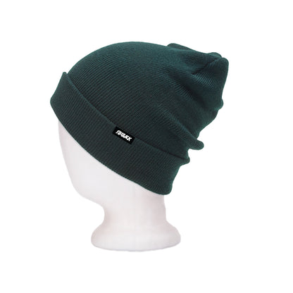 LOOSE LOGO WOVEN BEANIE FOREST GREEN
